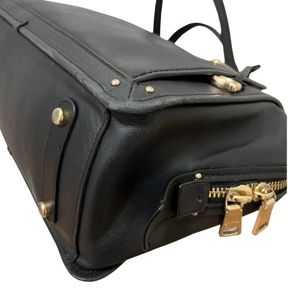 Coach Dreamer 36 Smooth Leather Satchel Shoulder Tote Bag in Black 31640 - Picture 13 of 16